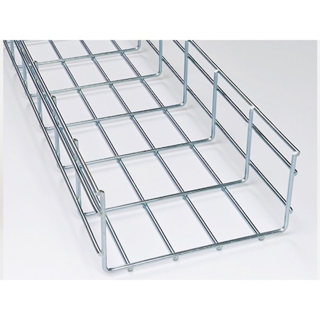 Kable Kontrol Cable Tray, 8" W, 2" H, 5' L, Chrome KK-8X2X5-EZ